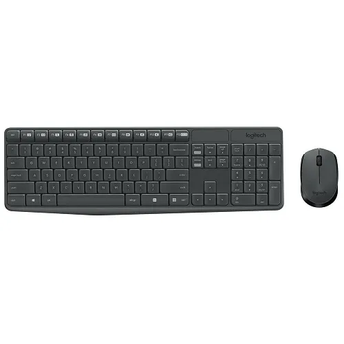 KIT Teclado e Mouse Logitech Sem Fio ABNT2 MK235.