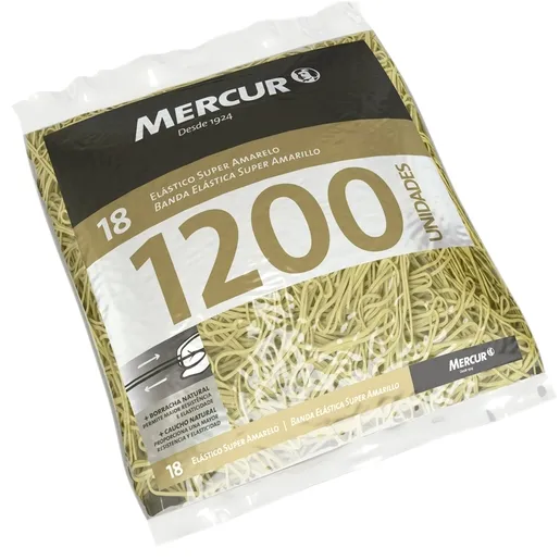 Elastico Mercur Super Amarelo N.18 Saco 1200