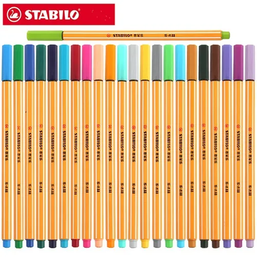 Caneta STABILO POINT 88 cores sortidas (unidade)