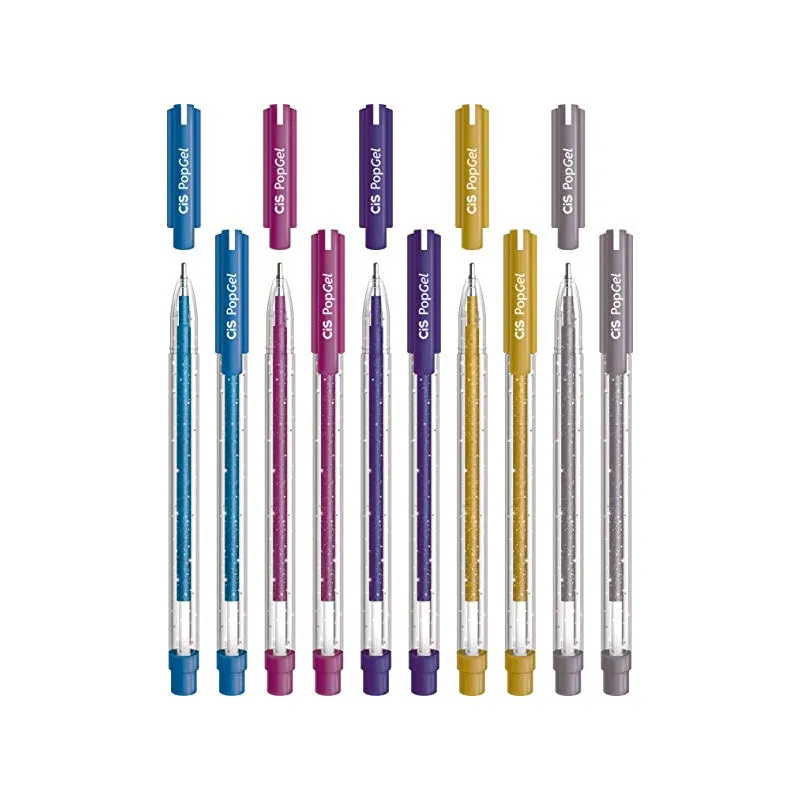 CANETA ESFEROGRÁFICA POP GEL ESTOJO C/5 - SORTIDAS