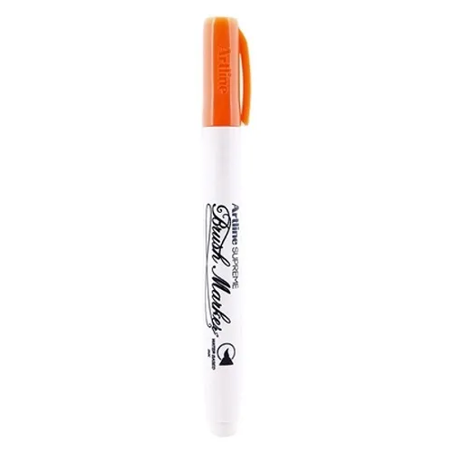 Caneta Brush Pen Artline Laranja Tilibra
