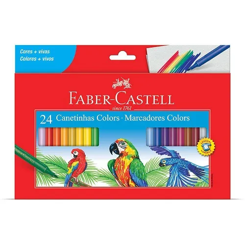 Caneta Faber Castell Hidrografica 24 Cores