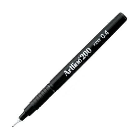CANETA HIDROGRÁFICA 0.4MM EK-200 ARTLINE PRETA