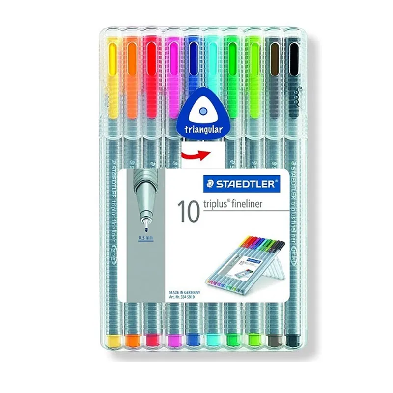 Caneta Triplus Fineliner Estojo 10 Cores Staedtler
