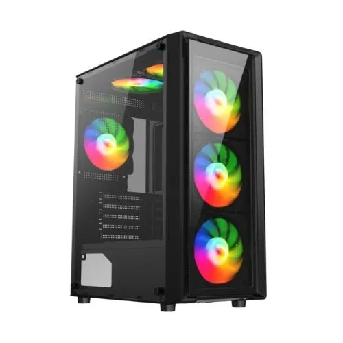 Gabinete Gamer Liketec Sigma, RGB, Mid Tower, Vidro Temp; sem Fonte, com 4 Fans LC-MT-SIGMA