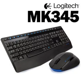 KIT TECLADO MOUSE S/FIO PRETO MK345 LOGITECH
