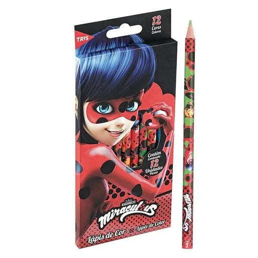 Lapis Cor Tris 12 Cores Miraculous