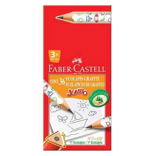 Lapis Faber Castell Grafite Jumbo 1205J (unidade)