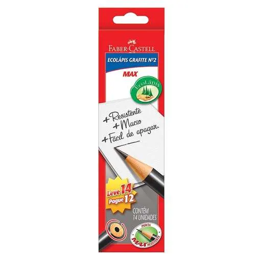 Lapis Faber Castell Grafite Preto 1205 Leve 14 Pague 12 Pack Promocional