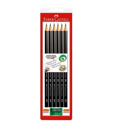 Lapis Faber Castell Grafite Preto 1205 (Emb. contem 6un. Gratis um Apontador Simples)