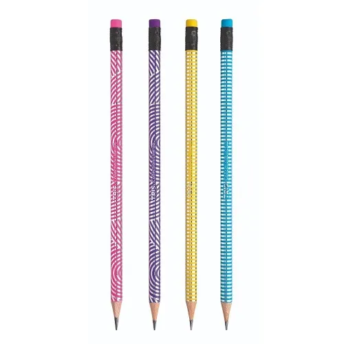 LAPIS PRETO HB TRIS COLLECTION LINE UP COM BORRACHA