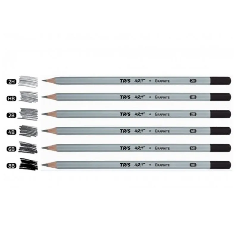 LAPIS PRETO TECNICO TRIS ART GRAPHITE 2B - UNIDADE