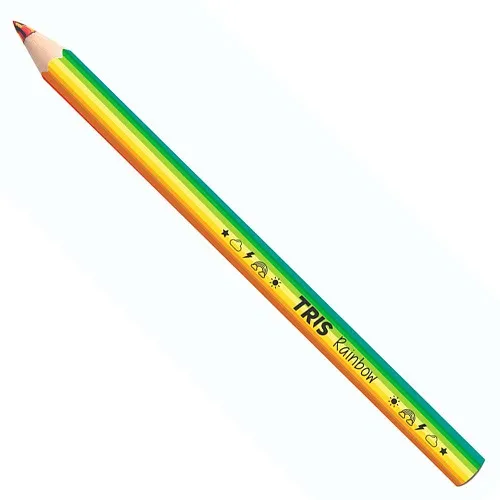 Lápis De Cor Jumbo Tris Rainbow Multicor - Unidade