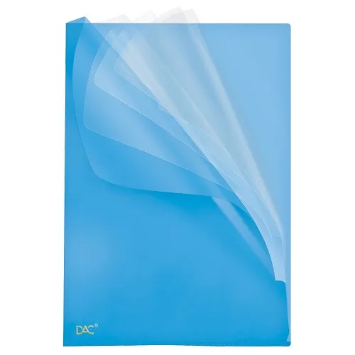 PASTA EM L COM 5 DIVISÓRIAS - DAC SOFT AZUL