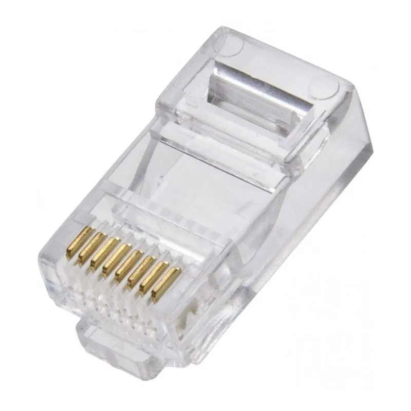 Conector RJ45 macho CAT5E pct 100 Und - 5+