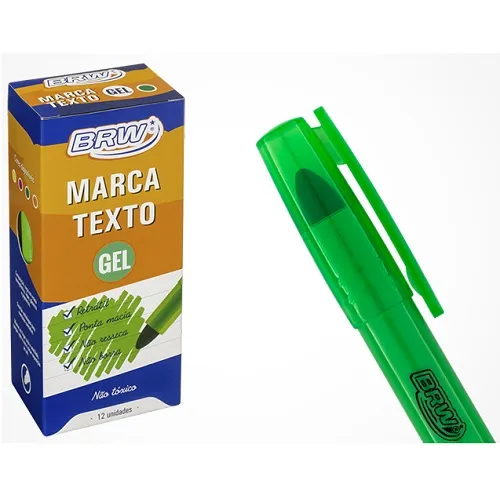 Marca texto em gel verde neon - unidade - BRW