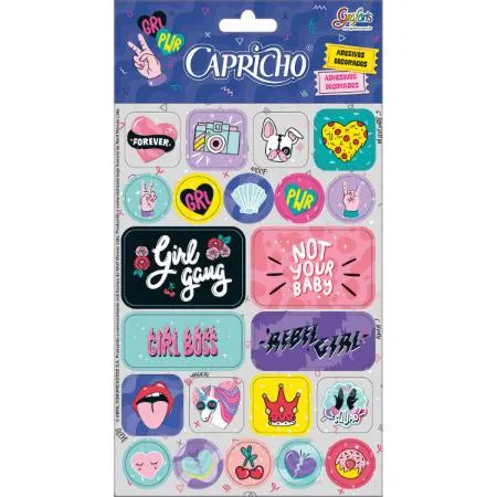 ADESIVOS DECORADOS CAPRICHO CARTELA/UNIDADE