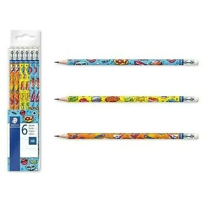 Kit 6 Lápis Comic Preto HB Staedtler