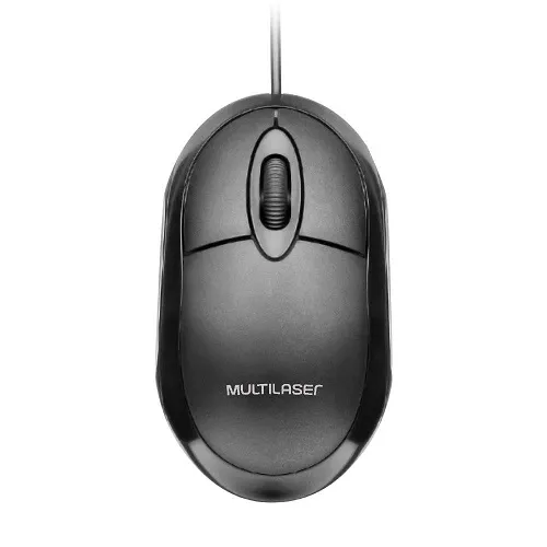 Mouse Multilaser Classic Box Óptico Full Black - MF100