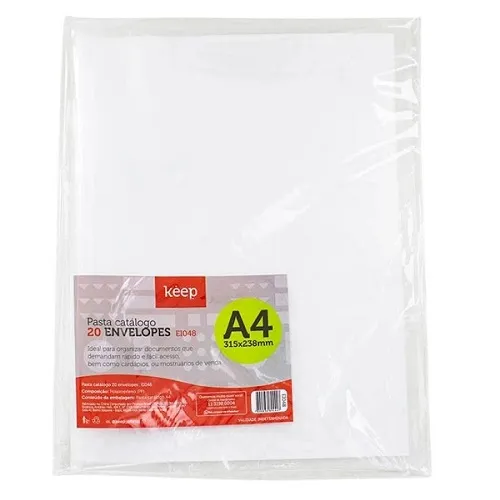 Pasta Catálogo A4 Com 20 Envelopes Keep - EI048