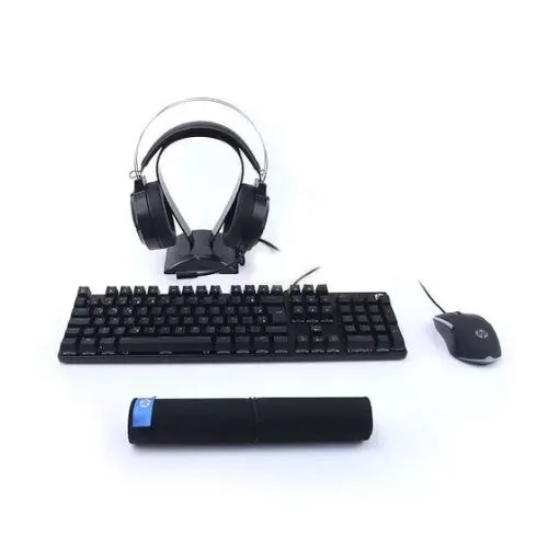 Kit teclado, mouse, mouse pad e fone HP Gamer PRO 4 em 1 - GM3000 Preto