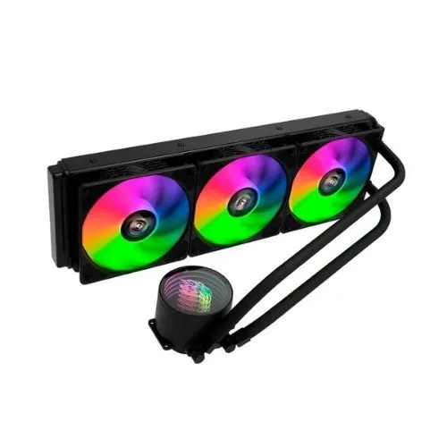 Water cooler Waco K-mex 360mm Intel/amd Led multicolor, preto.