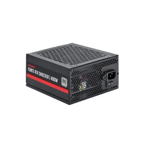 Fonte de alimentação Pcyes Schocker 400W 80 Plus White, Pfc Ativo, c/cabo.